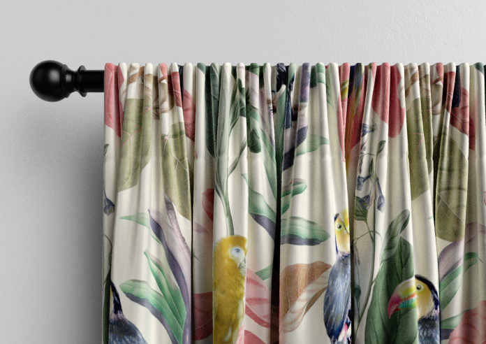 Parakeet Faux Silk, Fruit Punch - Made to Measure Curtain - Image 9
